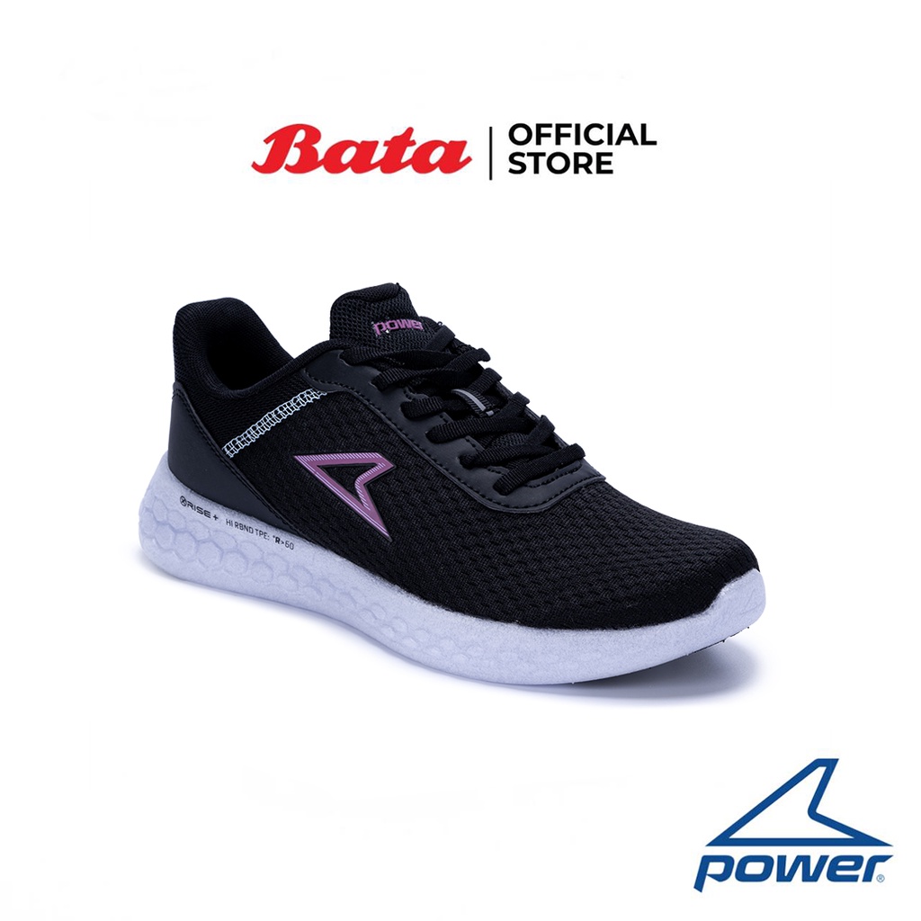 Bata บาจา ยี่ห้อ Power รองเท้าผ้าใบสำหรับวิ่ง รองเท้ากีฬา Sport Sneakers สำหรับผู้หญิง รุ่น XoRise+100 Neptune สีดำ 5186005