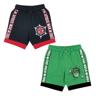 Marvel Boy Spider-Man Hulk Shorts - กางเกงขาสั้นเด็กผู้ชายลายมาร์เวลกัปตันอเมริกา ฮัค สินค้าลิขสิทธ์แท้100% characters studio