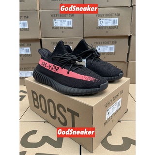 [ พร้อมส่ง ] Yeezy Boost 350 V2 " Core Black Red " Size 40 - 46 [H12]