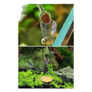 (พร้อมส่ง) หลอดแก้วให้อาหารปลา กุ้งแคระ พร้อมถาดแก้ว Glass Feeder Tube