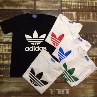 Adidas basic เสื้อยืดสกรีนงาน Flex เนื้อยางแบบของแท้ ผ้าคอตตอน