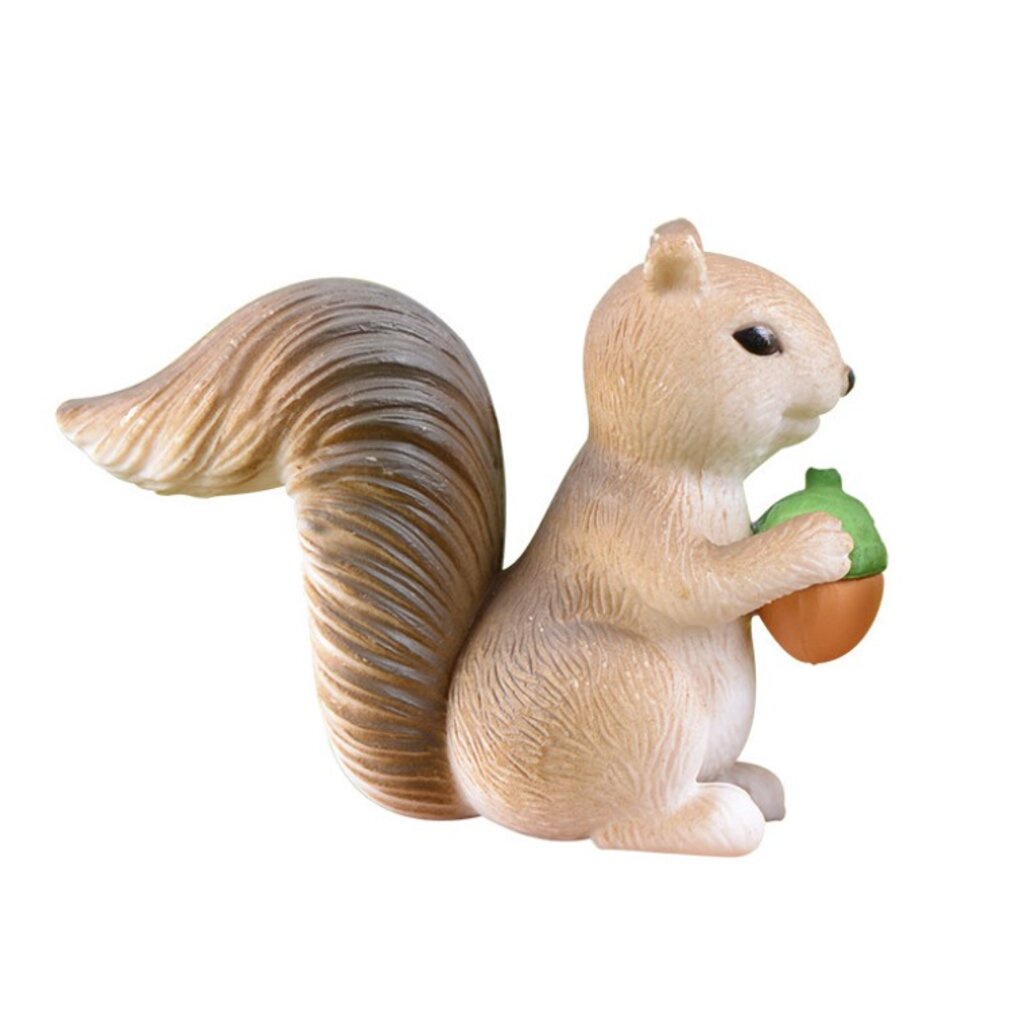 กระรอกน้อย [ เซต 4 ชิ้น ] ตุ๊กตาจิ๋ว โมเดลจิ๋ว แต่งสวน - รูปที่ 2