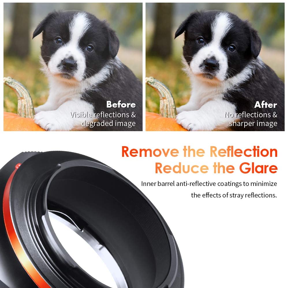 K&f อะแดปเตอร์เมาท์เลนส์กล้อง EOS เป็น E เมาท์เลนส์ Canon EF EF-S เป็นเมาท์ E NEX พร้อมเคลือบเงา สําหรับ Sony A6000 A6400 A7II A5100 A7 A7RIII