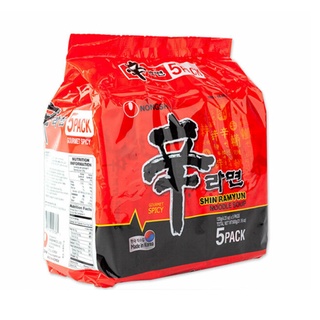 [Original] 신라면 Nongshim Shin Ramyun (บะหมี่กึ่งสำเร็จรูปรสเผ็ด) 120g*5