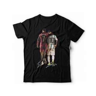 เสื้อยืด พิมพ์ลาย Messi Ronaldo League Football Players Records Gol World Barcelona