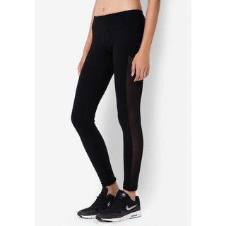 กางเกงโยคะ FITZ - Long Legging Pant Side Mesh - Black