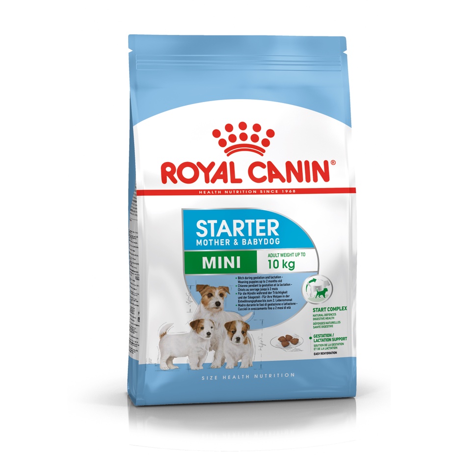 Royal mini starter 3kg สูตรแม่สุนัขพันธุ์เล็กอุ้มท้อง-เลี้ยงลูก และลูกสุนัขหย่านม- 2เดือน Exp.10/2026
