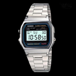 นาฬิกาข้อมือ Casio A158WA-1DF ของแท้ รับประกัน 1 ปี