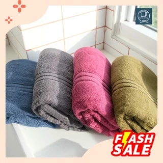 ผ้าเช็ดตัว ผ้าขนหนูสีพื้น ผ้าcotton100% 27x54นิ้ว[ขนาดเช็ดตัว]