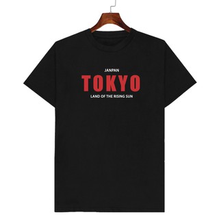 เสื้อยืดคอกลมสีดำ TOKYO มีเก็บปลายทาง