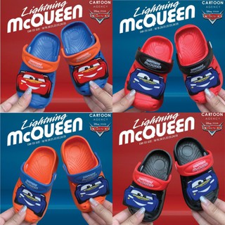 รองเท้า รองเท้าเด็ก พื้นยาง Car McQueen มีสายรัดส้น ลิขสิทธิ์แท้ 100% ป้ายห้อย