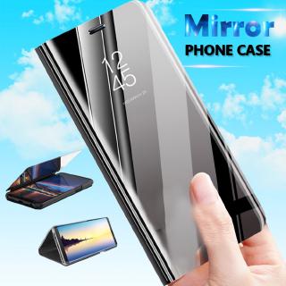 Xiaomi Redmi Note 7 Pro Mi 9 SE 8 Lite A2 A1 Smart Flip Stand Holder Mirror Full Cover Phone Case เคสโทรศัพท์มือถือ