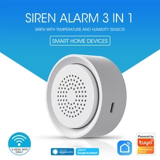 Tuya Wifi Smart Siren Alarm with Temp & Humidity Sensor 3 in 1 รุ่น AB03 ลำโพงไซเรนพร้อมเซนเซอร์