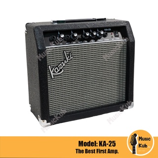 KAZUKI KA-25 Electric Guitar Amplifier ตู้แอมป์ แอมกีต้าร์ไฟฟ้า 25 วัตต์ สีดำ รุ่น KA25 มีช่องเสียบ ไมโครโฟน ร้องเพลงได้