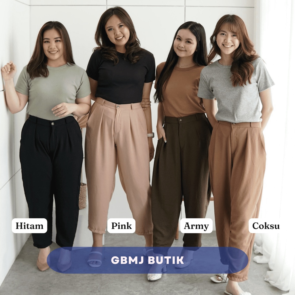 GBMJ BUTIK Womens Crinkle Airflow Culottes Pants Korean Style Roque Allsize Premium Standard Jumbo B