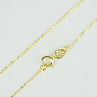 ของแท้ 100% 925 เงินสเตอร์ลิงสร้อยคอทองชุบทองสไตล์ที่แตกต่างกัน/ยาว 5 สไตล์ 18เค ทอง กระดูกไหปลาร้า โซ่กล่อง