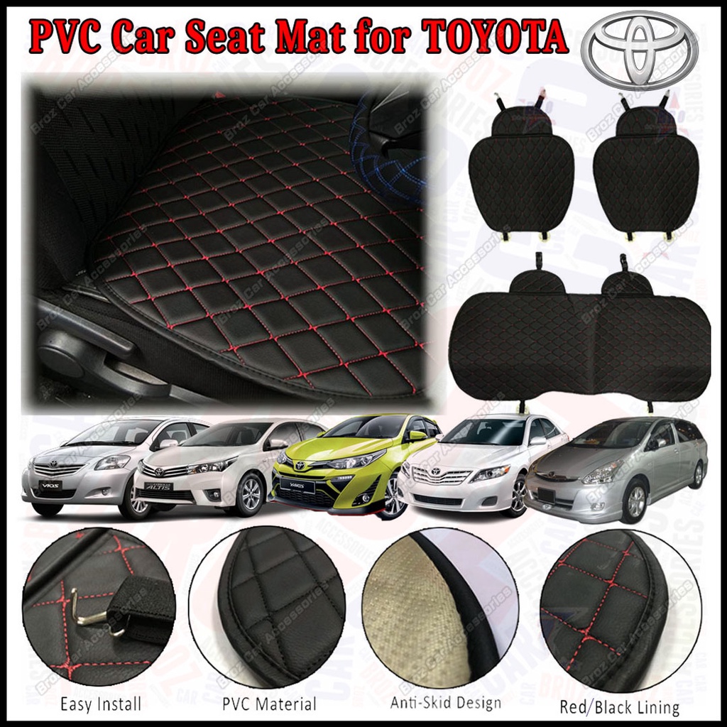 ผ้าคลุมเบาะรถยนต์ หนัง PVC ระบายอากาศได้ดี สําหรับ TOYOTA 1 ชิ้น ต่อชุด