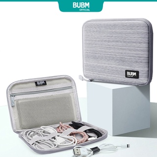 Bubm กระเป๋าผ้ายีน อเนกประสงค์ สําหรับจัดเก็บสายเคเบิ้ล หูฟัง