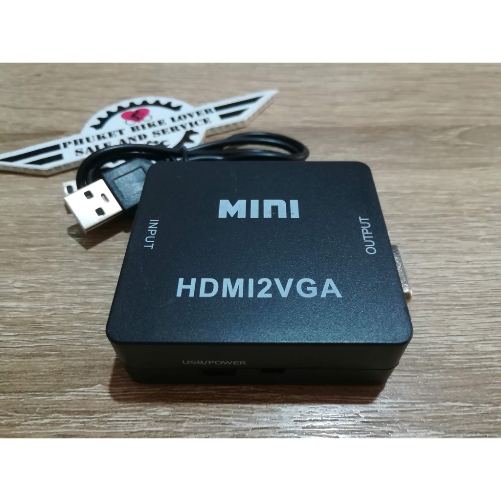 กล่องแปลง HDMI to VGA แปลงเครื่องเล่นแบบ hdmi ต่อออกจากคอมช่อง VGA ได้ เช่น dvr, android box ที่ out
