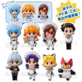 (แท้/มือ1ไม่มีกล่อง/อะไหล่) Ichiban Kuji Petit Eva School Festival Maid Cafe SHINJI,Nagisa Kaworu,ASUKA,REI