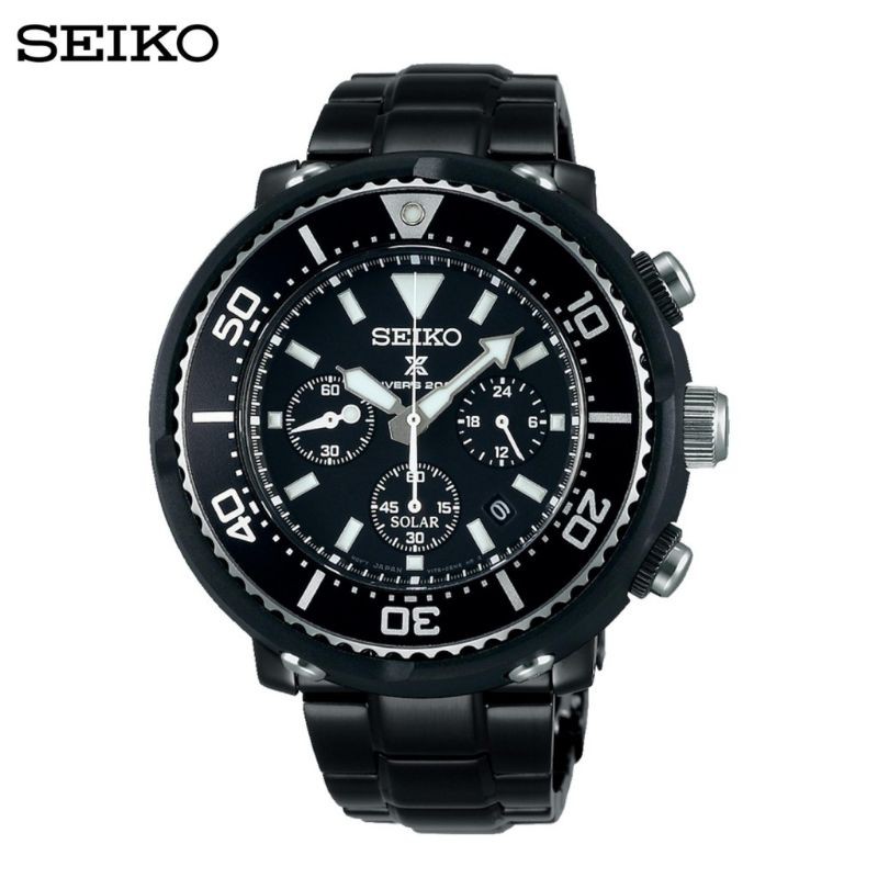 Seiko Prospex Solar Diver 200m. นาฬิกาข้อมือผู้ชาย รุ่น SBDL035J สายสแตนเลส