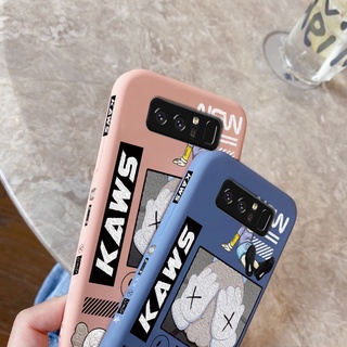 สำหรับ Samsung Note 10 Note 10 LITE Note 10 PLUS Note 20 Note 20 ULTRA Note 8 Note 9 เคสโทรศัพท์พร้อมการ์ตูน kaws ภาพวาดรอยยิ้มกันกระแทกฝาหลังแบบนุ่มกล้องรูปแบบซิลิโคนแบบเต็มตัวป้องกันเลนส์เคสเคสน่ารัก