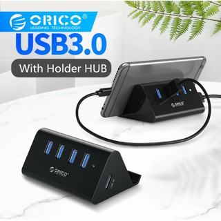 ORICO USB3.0 HUB 5Gbps High Speed Mini 4 ports Splitter for Desktop Laptop with Stand Holder for Phone Tablet PC