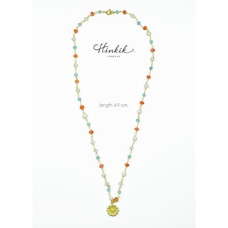 สร้อยคอ หินสีแท้ ห้อยดอกเดซี่ งานแฮนด์เมด necklace daisy pendant