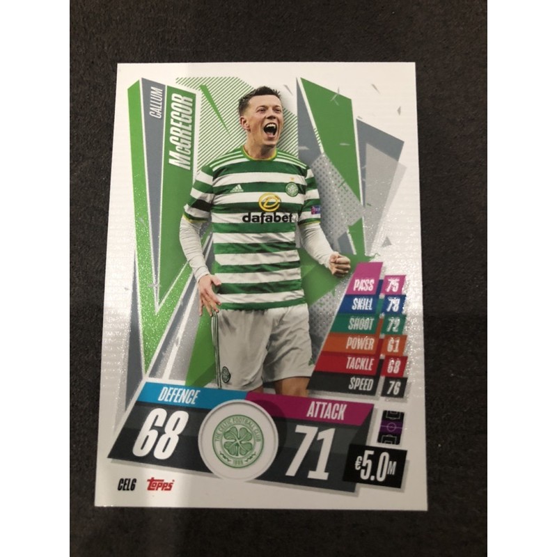 2020-21 Topps UEFA Champions League Match Attax Cards Celtic/Ranger