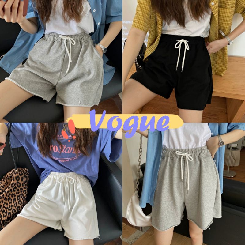 Vogue​ ​พร้อมส่ง​ ​กางเกงขาสั้นขาบาน ใส่สบายมากเอวสม๊อคเท่ๆ (KU-DK-212) -N 02