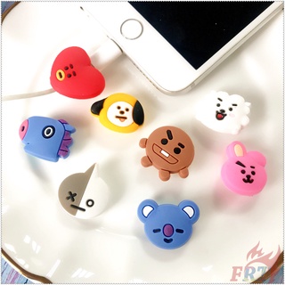 ◐ ตัวป้องกันสายเคเบิล KPOP ◑ ตัวถนอมสายชาร์จ TATA ลายการ์ตูนน่ารัก สําหรับ iPhone USB 1 ชิ้น