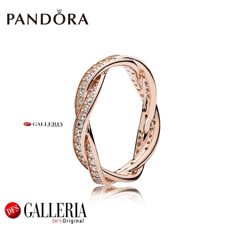CHARMS Pandora แหวนโรสโกลด์ 180892 Cz สําหรับผู้หญิง - hongking.th ...