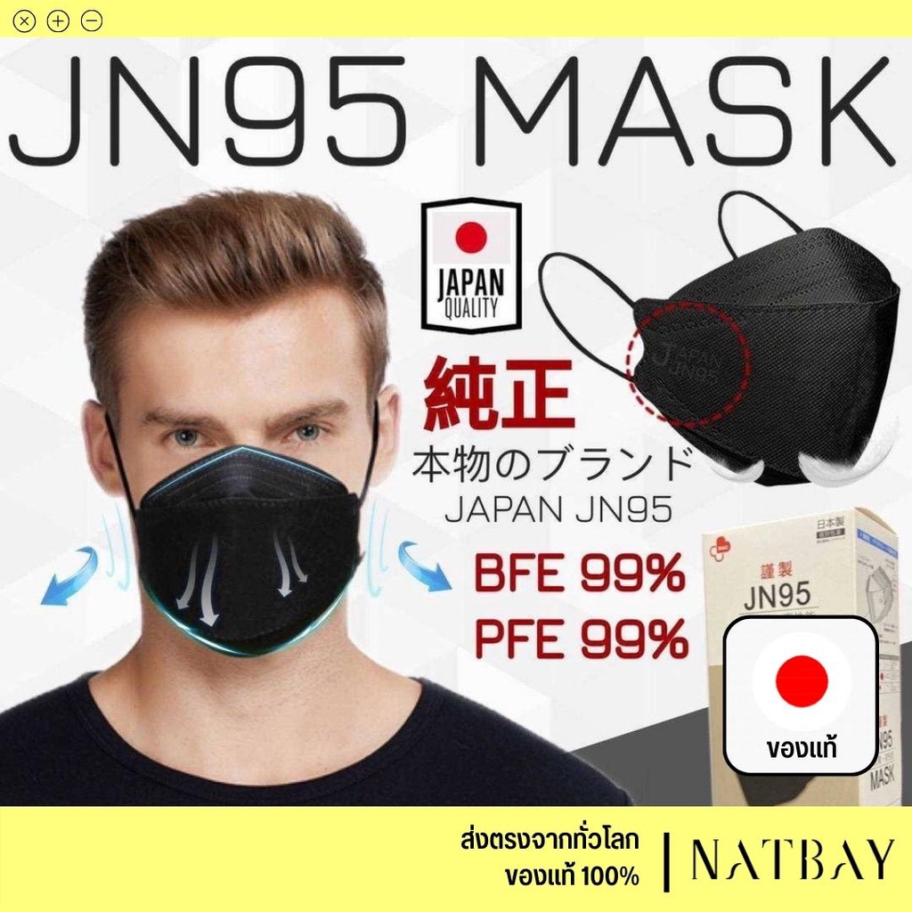หน้ากาก JN95 พร้อมส่ง MASK หน้ากากอนามัย แมส หนา4ชั้น1 กล่อง20ชิ้น ของแท้ปั้ม JN95