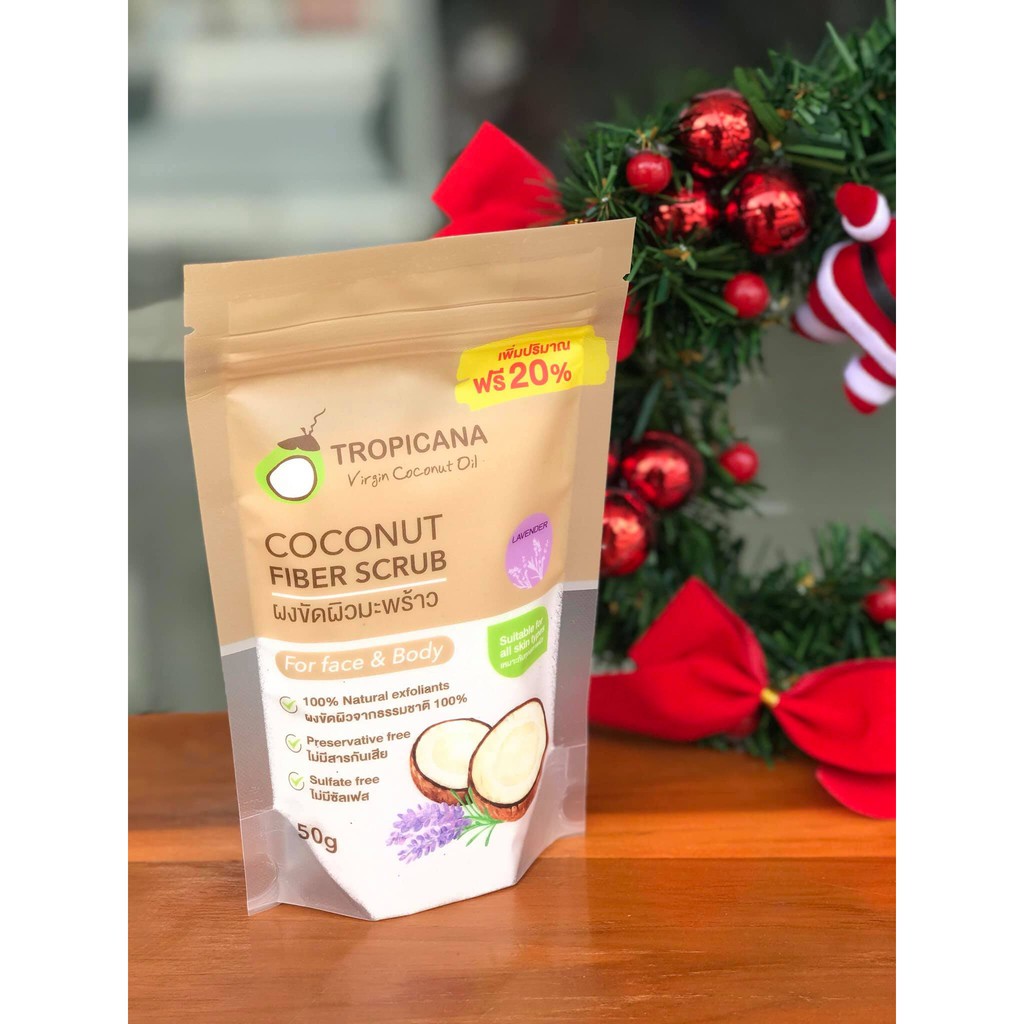 Tropicana coconut fiber scrub กลิ่น Lavender 50g | Shopee Thailand