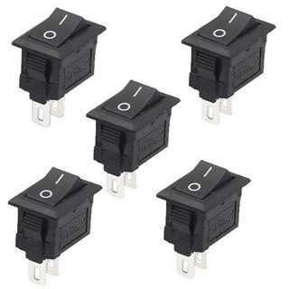 สวิตซ์เปิด/ปิด 117 S 2 - Pin 250 V 3a 125 V 6 A พลาสติกสีดํา 2 ขา 10 ชิ้น