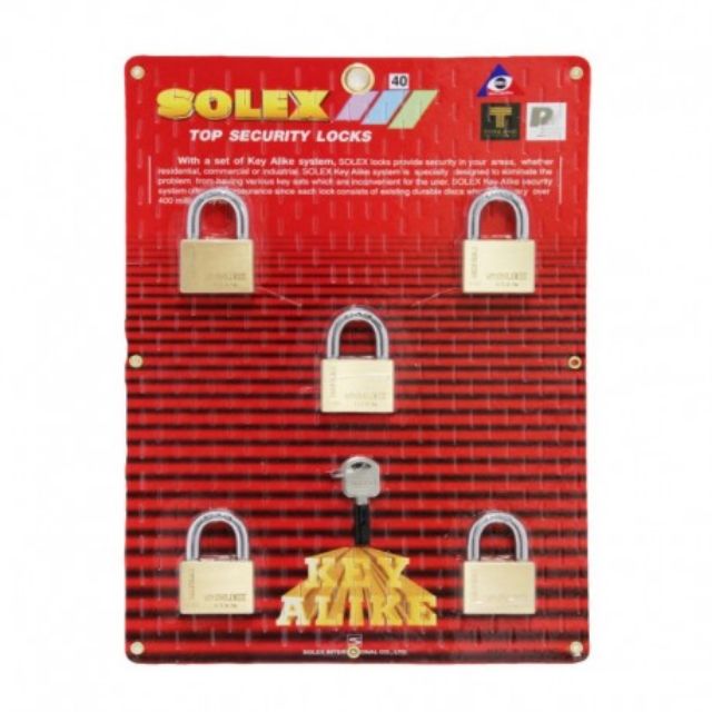 กุญแจ SOLEX ระบบคีย์อะไล้ท์ (5,6ตัวชุด)