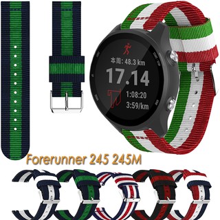 สายนาฬิกาข้อมือไนล่อนสำหรับ Garmin Forerunner 245 / 245 M / 645 / Vivoactive 3