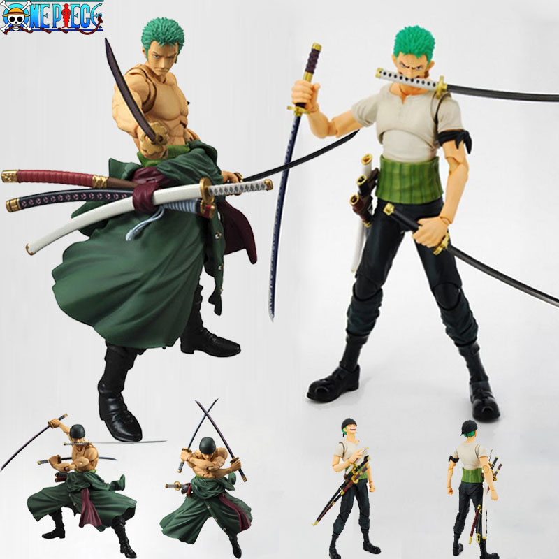 18cm โมเดลวันพีช Figma โรโรโนอา โซโล Zoro VAH One Piece Action Figure 2 Years Later / Classical บรรจ