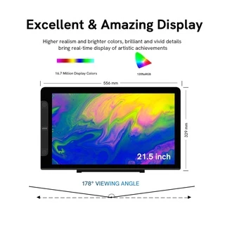 VEIKK Studio VK2200Pro ปากกามอนิเตอร์กราฟฟิค Ips 16384 21.5 นิ้ว ปรับได้ สําหรับวาดภาพ แท็บเล็ต