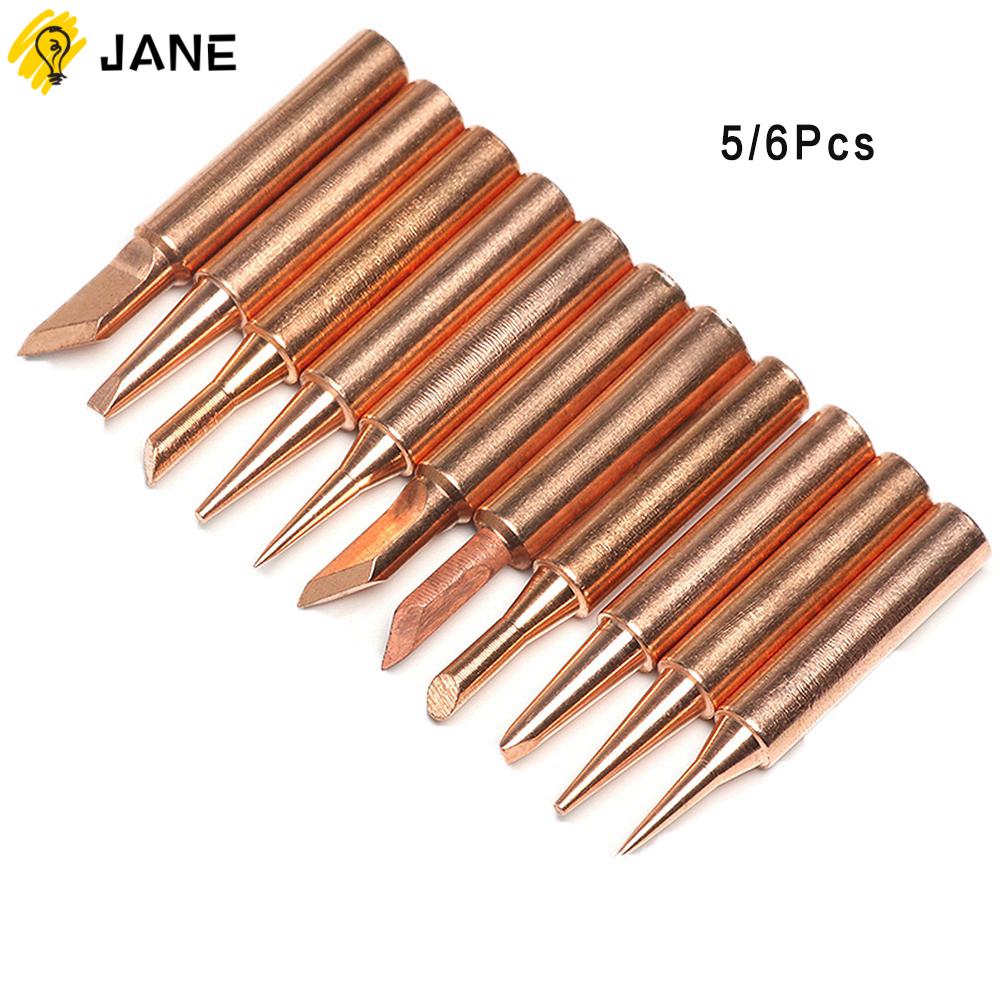 Jane หัวแร้งเชื่อมบัดกรี ทองแดงบริสุทธิ์ ไร้สารตะกั่ว SK K 3C 2.4D B I I B K 3C 2.4D 900M-T สําหรับ 936 937 938 969 8586 5 6 ชิ้น