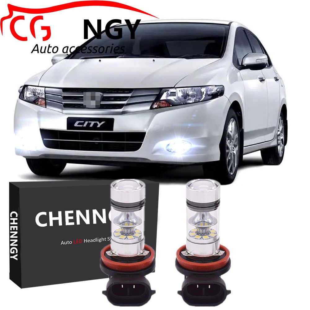 สําหรับ Honda City TMO (ปี 2009 - 2013) - 6000K WHITE 9-32V โปรเจคเตอร์ LED ไฟตัดหมอกหน้าชุดหลอดไฟ (1 คู่)