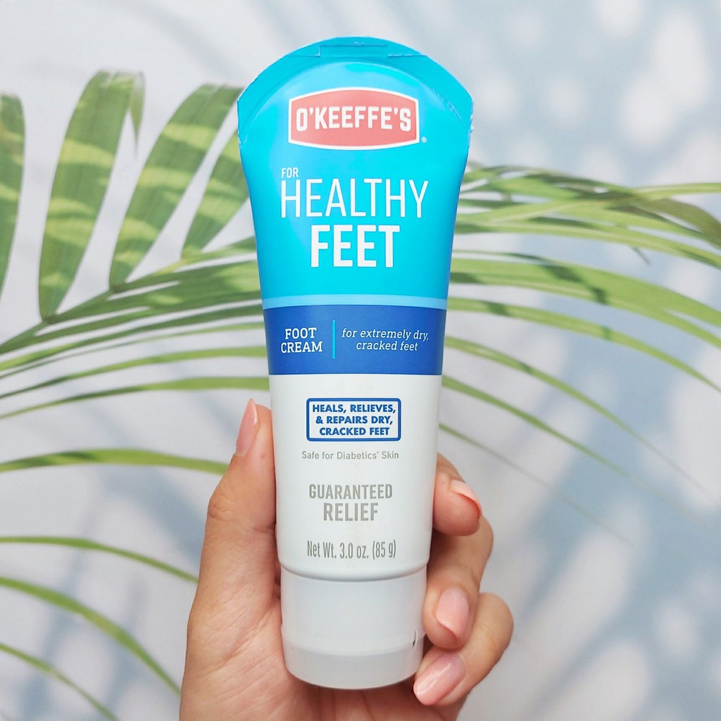 ครีมทาเท้า Healthy Feet Foot Cream 85g (O'Keeffe's®) สำหรับเท้าที่แห้งและแตกมาก Guaranteed Relief