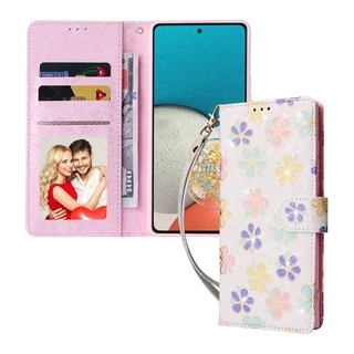 เคสโทรศัพท์หนัง Pu นิ่ม ฝาพับ ลายดอกไม้ พร้อมช่องใส่บัตร หรูหรา สําหรับ Samsung Galaxy A05s A53 A33 A23 A24 A52 4G A52S M23 A13 5G A13 4G A14 4G A24 5G A14 5G
