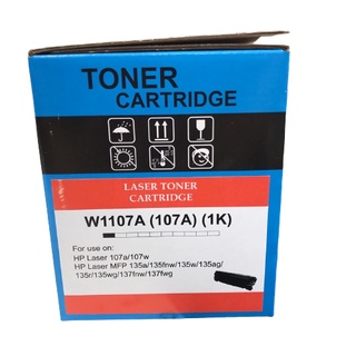 ตลับหมึกพิมพ์ เลเซอร์ ดำ Toner Hp W 1107 A (107A)   เทียบเท่า Premium Quality  ใช้สำหรับ  HP Laser 107a 107w  MFP 135a 1