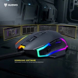 [กรุงเทพฯ ด่วน 2 ชั่วโมง] NUBWO เมาส์เกมมิ่ง ปรับ DPI ได้ 6 ระดับ สูงสุด 12800 มี 7 ปุ่ม ปรับมาโครได้ รุ่น NM90 M2