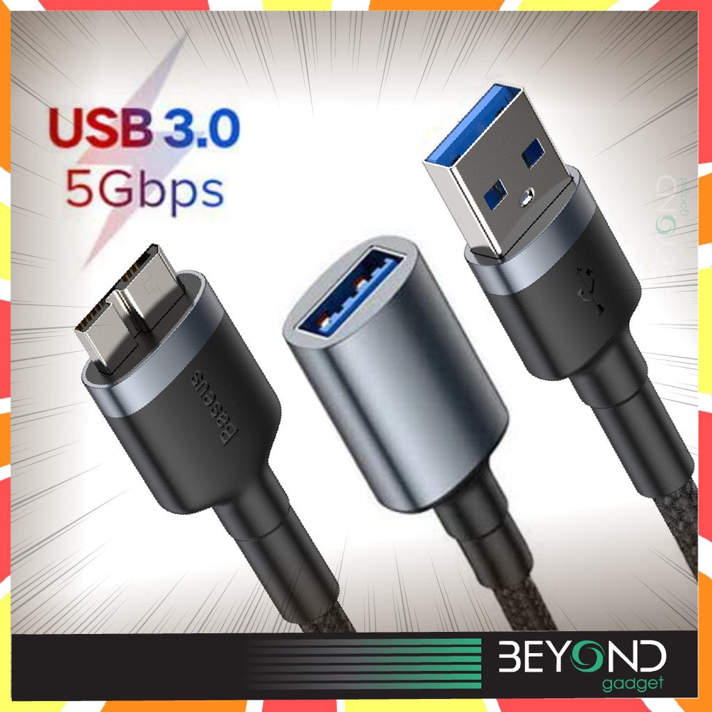 ส่งฟรี❗️ สายต่อ USB Harddisk Baseus Cafule USB3.0 To Micro B สาย External Harddisk สาย ฮาร์ดดิสก์ สายเคเบิล