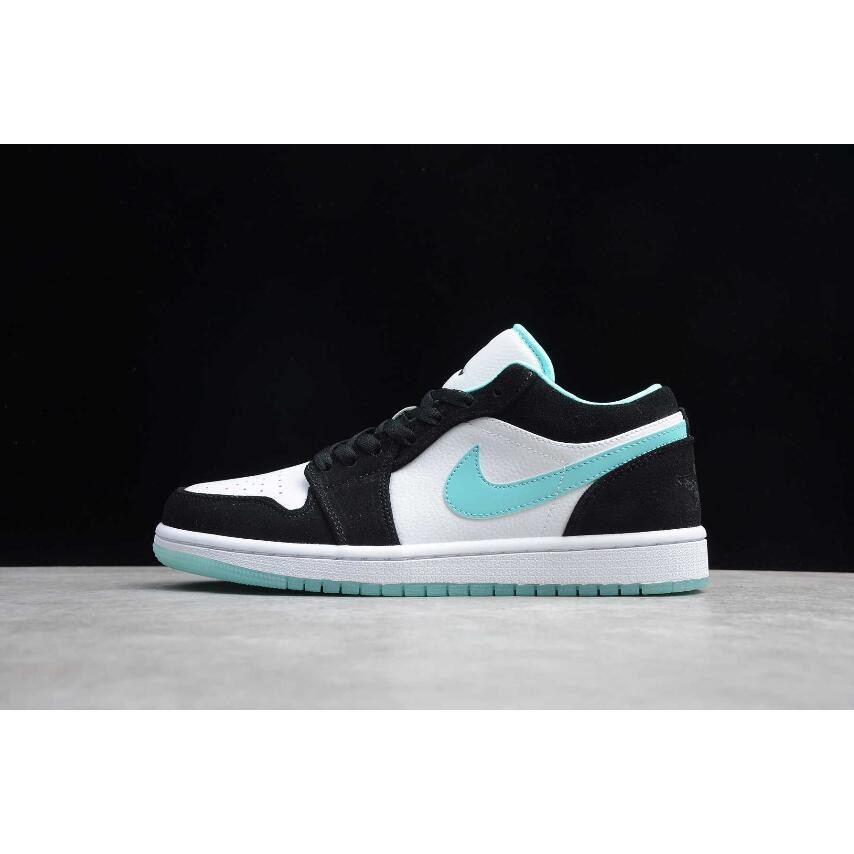 Original Air Jordan 1 Low White Island Green Black CQ9828-131