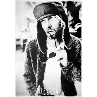 โปสเตอร์ รูปถ่าย คอนเสิร์ต นักร้อง วงดนตรี ร็อก NIRVANA Kurt Cobain 1987-94 POSTER 24”x35” Legend American Rock Band v15