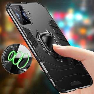 For Poco F4 GT 5G Heavy Duty Shockproof Armor Case Poko Little F 4 GT Car Magnetic Holder Stand Ring Protect Fundas On PocoF4 GT