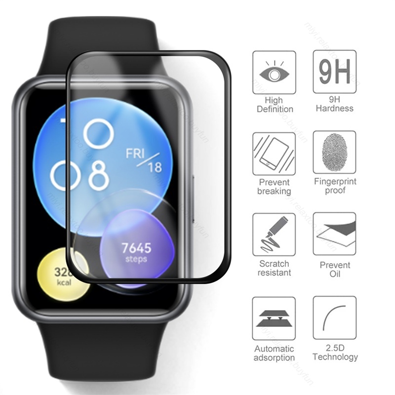 ฟิล์มกระจกนิรภัยกันรอยหน้าจอ สําหรับ Huawei Watch Fit 2 Smart Watch